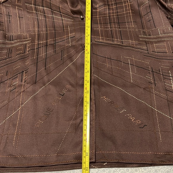 Hermes’ Maison silk shirt Plque-sellier print size 38 FR. size M - Picture 4 of 8